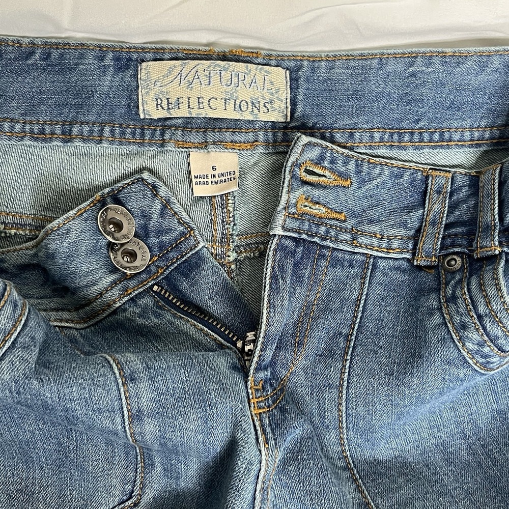 Natural Reflections Womens Bootcut Jeans Medium Wash Patch‎ Pockets Size 6 - Picture 6 of 12